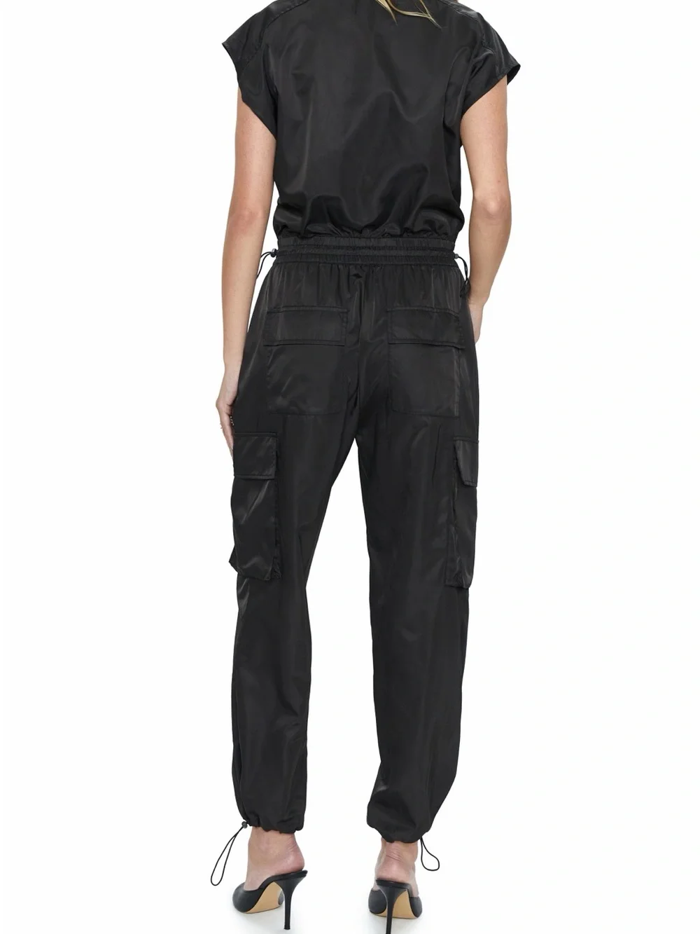 Pistola Jade Black Utility Jumpsuit - Women's Cargo Style - Picture 11 of 13
